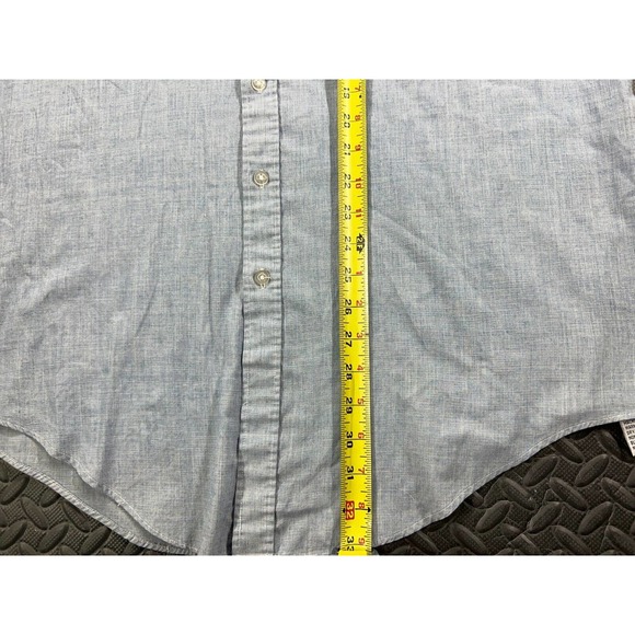 Members Only Shirt Adult Extra Large Tall Blue Button Up Short Sleeve Preppy Men - Picture 11 of 13